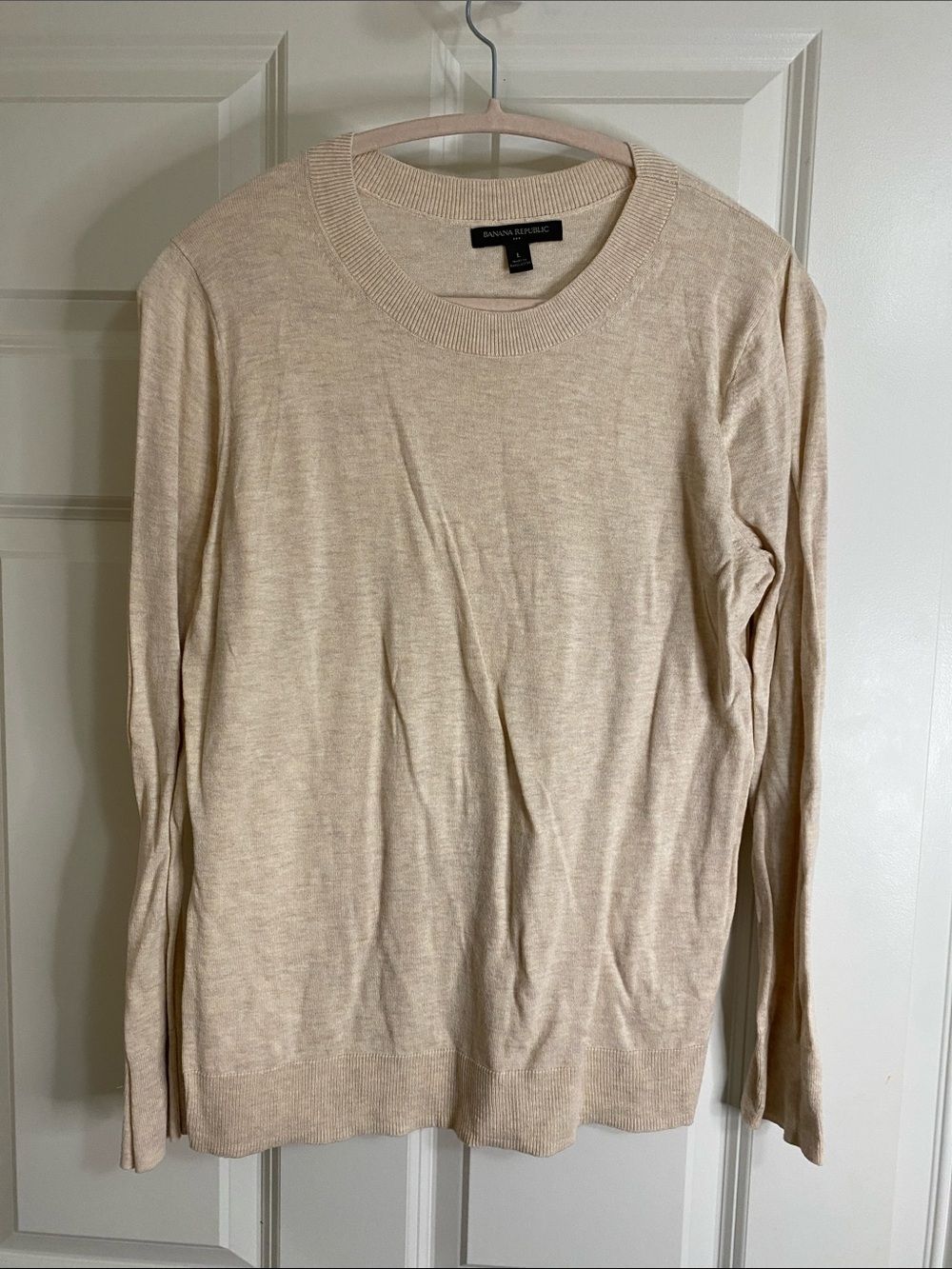 Banana Republic Factory Beige Crewneck Sweater